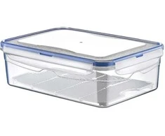 Virtuvinis indas sūriui ir šaltibarščiams maistui su tinklelio sandarikliu, 4,3 l, sandarus