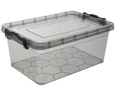 Virtuvinis laikymo konteineris su dangteliu ir spaustukais, 14 l