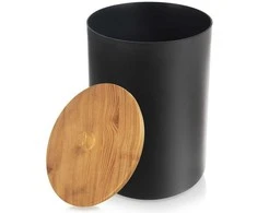 Vonios šiukšliadėžė, juoda, 7 litrai