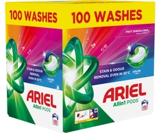 Ariel All-in-1 Pods Color Želinės Skalbimo Kapsulės, 100 Kapsulės