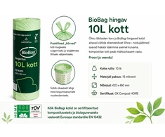 BioBag 10L biolaguneb prügikott (10tk/rullis)