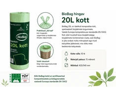 BioBag 20L prügikotid (10tk/rullis)