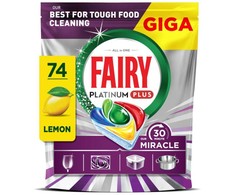 Indaplovių tabletės Fairy Our 30 Minute Miracle Platinum Plus, 74 vnt.