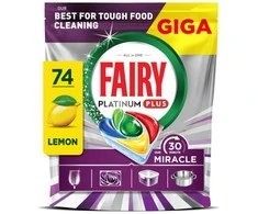 Indaplovių tabletės Fairy Our 30 Minute Miracle Platinum Plus, 74 vnt.