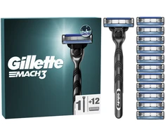 Skustuvas vyrams Gillette Mach3 + 12 galvučių