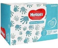Huggies All Over Clean-Aloe fresh niisked salvrätikud 560tk