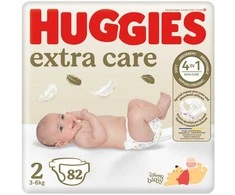 Huggies Ypač rūpestingos sauskelnės naujagimiams 2 3-6kg 82 vnt.