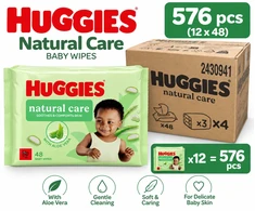 Huggies Natural niisked salvrätikud 576tk