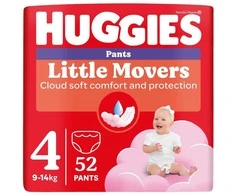 Sauskelnės Pants Huggies 4.dydis/9-14kg/52vnt. Girl