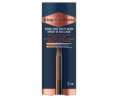 Saugus dvipusis vienašmenis skustuvas vyrams King C. Gillette + 5 peiliukai