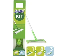 Swiffer Sweeper Starter Kit XXL: grindų šluota + sausos šluostės (8vnt.) + šlapios šluostės (3vnt.)