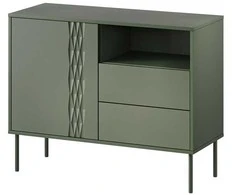 Cama Meble 1D2S TRESSE komoda 100x40x75 matinė žalia