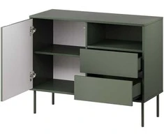 Cama Meble 1D2S TRESSE komoda 100x40x75 matinė žalia