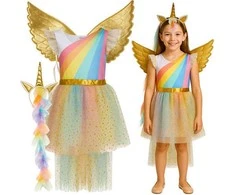 3-piece unicorn costume 130-140cm Kruzzel 26677