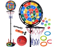 Jokomisiada 3in1 Sports Set Throw at the target! Basketball stand + accessories SP0830