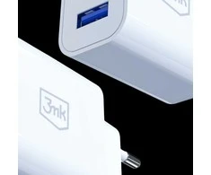 3Mk Protection 3mk FlowPower 10W 2.4A 2A sieninis įkroviklis - Baltas