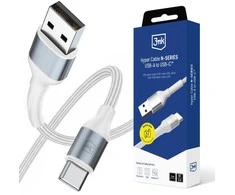 3Mk Protection 3mk Hyper Cable N-SERIES USB-A / USB-C 1m 9V/2A 18W / baltas