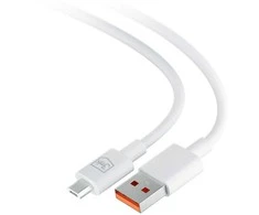 3MK Hyper Cable USB-A – Micro USB 1,2 m 5 V 2,4 A Baltas kabelis