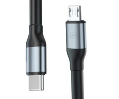 3Mk Protection 3mk Hyper Cable N-SERIES USB-C / MicroUSB 1m QC 3.0 5V/2A 10W - juodas