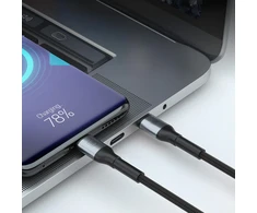 3Mk Protection Accessories - 3mk Hyper Cable N-SERIES C to C 1.5m PD 3.0 QC 3.0 20V/5A 100W Juodas
