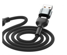 3Mk Protection 3mk Hyper Cable N-SERIES 6 in 1 USB-C / USB-A į USB-C / Lightning / Micro 1.2m QC 3.0 9V / 2A 18W - juodas