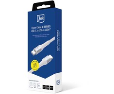 3Mk apsaugos priedai - 3mk Hyper Cable N-SERIES C-C 1m PD 3.0 QC 3.0 20V/5A 100W Baltas