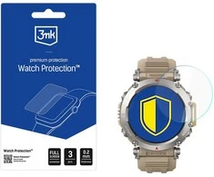 3Mk apsauginis hibridinis stiklas 3mk išmaniojo laikrodžio ekranui. Laikrodžio apsauga „FlexibleGlass“, skirtas „Amazfit T-Rex Ultra“.