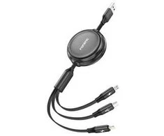 3w1 Foneng X113 1.1M Juodas Cable