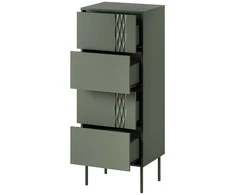 Cama Meble 4S TRESSE komoda 50x40x125 matinė žalia
