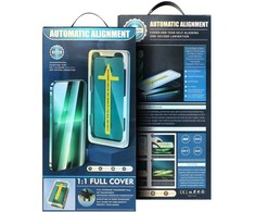 Oem 5D Full Glue Tempered Glass for iPhone 15 PLUS with applicator juodas