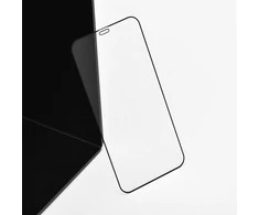 OEM 5D visiškai klijuojamas grūdintas stiklas - iPhone 15 Pro Max juodas