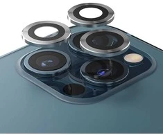 5D Mr. Monkey Armor fotoaparato stiklas – iPhone 11/12/12 mini sidabras