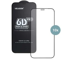 6D Pro Veason Glass (SET 10in1) - for Iphone 17 Pro juodas