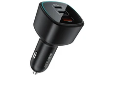 Acefast B18 200W Car Charger 2x USB-C + USB-A - Juodas