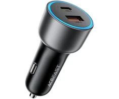 Acefast B21 75W USB-C + USB-A Car Charger - Juodas