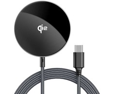 Acefast E24 Qi2 15W Magnetic Inductive Charger with 1.2m USB-C Cable - Juodas