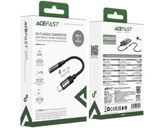 Acefast J12 USB-C to 3.5mm mini jack adapter - juodas