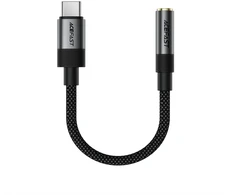 Acefast J12 USB-C to 3.5mm mini jack adapter - juodas