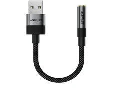 Acefast J13 USB-A to 3.5mm mini jack adapter - juodas
