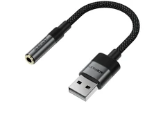 Acefast J13 USB-A to 3.5mm mini jack adapter - juodas