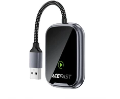 Belaidis CarPlay/Android Auto adapteris Acefast QC1 juodas