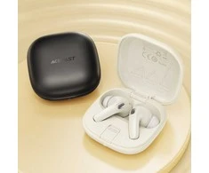 Acefast W4 TWS į ausis įkišamos belaidės ausinės with phone stand function - baltas