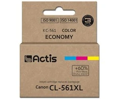 Actis KC-561 rašalas (Canon CL-561XL pakaitalas; Supreme; 18 ml; žydra, purpurinė, geltona). Spausdina 60 % daugiau nei OEM.