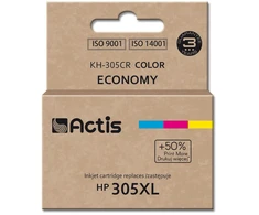Rašalo Kasetė - Actis KH-305CR, Derantis Standartinė Išeiga, Žydras, Rausvai Raudona, Geltona