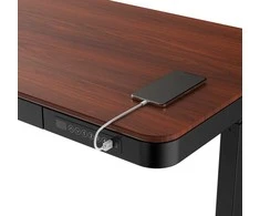 „Activejet“ stalas su elektriniu aukščio reguliavimu 140x70 ET119W-C juodas/riešutmedžio spalvos