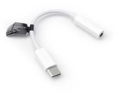 OEM adapteris AUX C tipo (vyras) į 3,5 mm lizdą (lizdas) BOX baltas