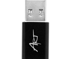 Adapteris USB A 3.0 to USB C ART C12 OTG juodas