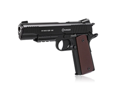 Shots Pneumatinis šautuvo pistoletas Ranger 1911 M45A1 CQBP K.4,5BBS 21 šūvio metalinis SLIDE KWC