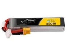 Gens Ace &amp; Tattu Akumuliatorius Lipo Tattu 2s 650 mAh 95C 7,6 V HV su XT30 Long-Pack
