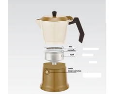 Aliuminio moka pot MR-1657-3-BEIGE MAESTRO